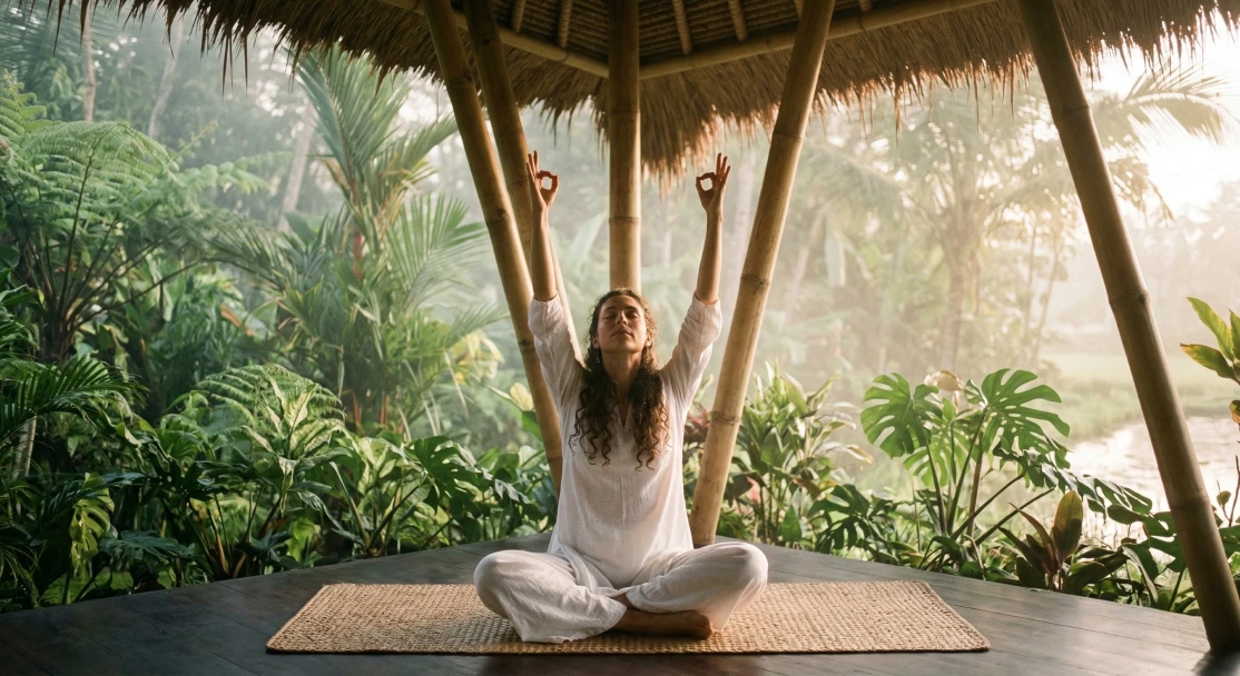 The Yoga Barn yoga studio in Ubud